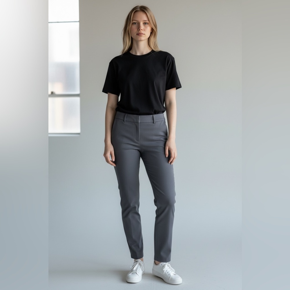 LOFT Size 4 Grey Marisa Skinny Trouser Pants NWOT. Excellent Condition